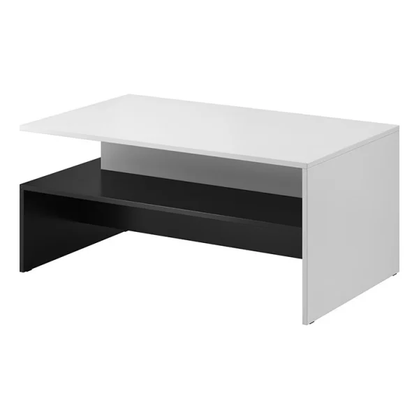Tavolino da salotto design 100x45cm bianco e nero Emotion Gihome®