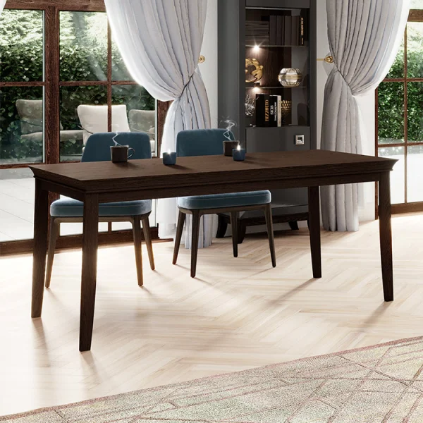 Tavolo 160/240cm allungabile da pranzo rovere scuro Umag
