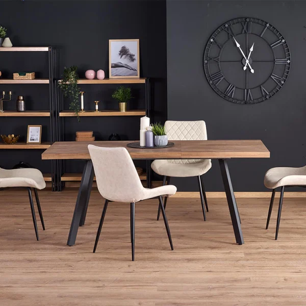Tavolo allungabile da sala 160/220cm noce nero Antinori
