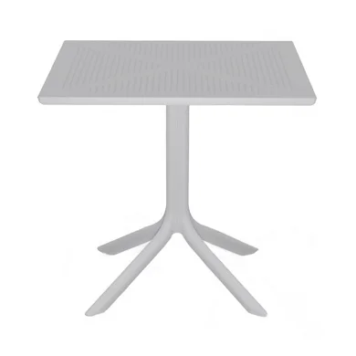 Tavolo da esterno esterno bar dehors polipropilene 80x80cm bianco Zeno