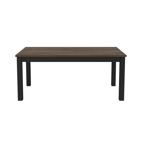 Tavolo 180x77cm da pranzo rettangolare rovere scuro nero Nebraska