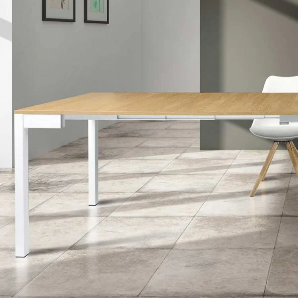 Consolle 50/300cm allungabile rovere naturale bianco Provence