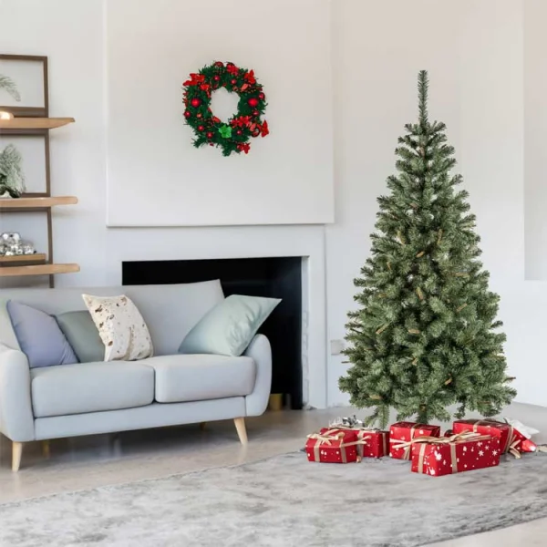 Albero di Natale 220cm design moderno verde con pigne Artesian