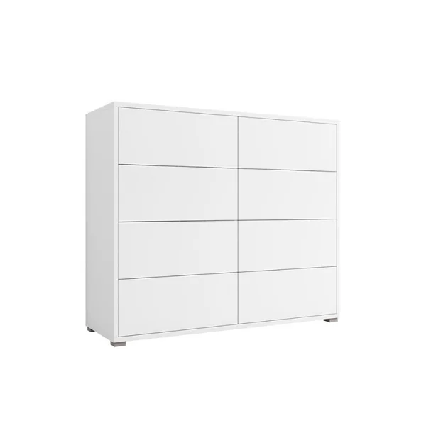 Cassettiera moderna 120x93cm 8 cassetti bianco Eindhoven