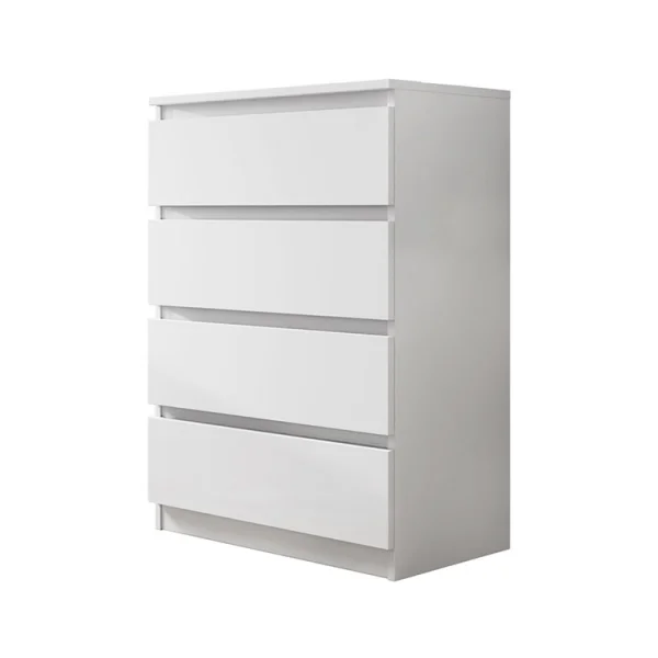 Cassettiera moderna 70x100cm 4 cassetti bianco Rotterdam