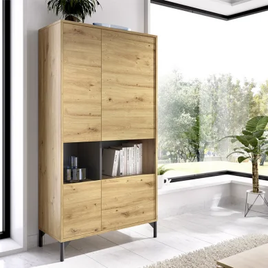 Credenza 72x144cm con 4 ante 2 vani legno rovere German