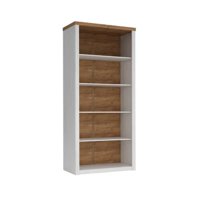 Libreria 90x198cm 5 ripiani bianco frassinato rovere Provenza