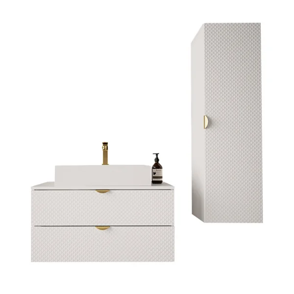 Mobile bagno sospeso 115x140cm bianco Hakone 2