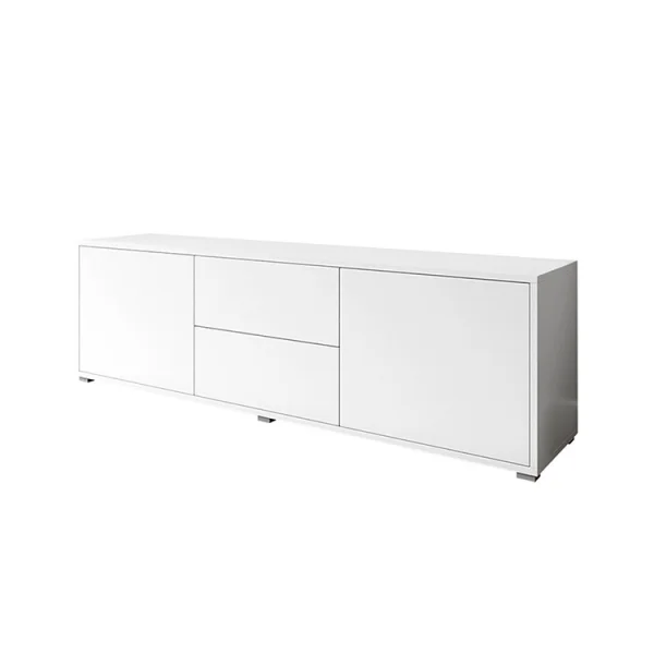 Mobile porta tv 141x50cm 2 cassetti 2 ante bianco Eindhoven