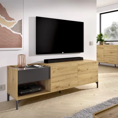 Mobile porta TV 164cm legno rovere grafite German