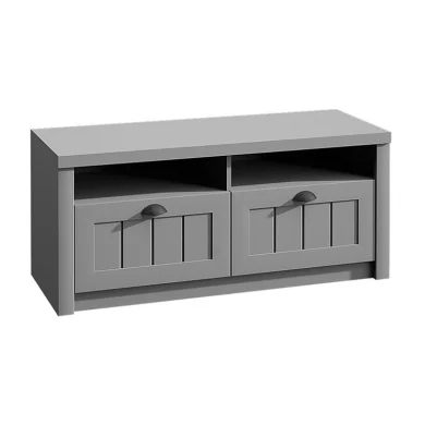 Mobile porta Tv 110x49cm 2 cassetti grigio Provenza