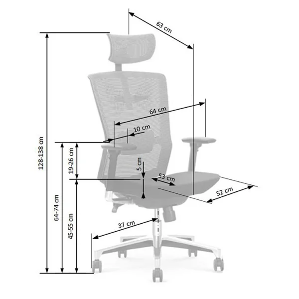 Sedia gaming con ruote regolabile in tessuto nero Torres