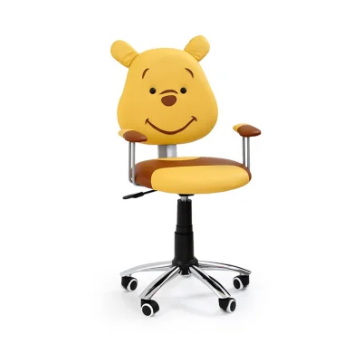 Sedia per scrivania ragazzi con ruote in ecopelle Winnie the Pooh