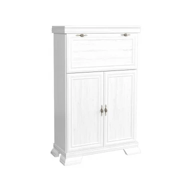 Credenza 88x136cm shabby 2 ante 1 ribalta bianco frassinato Kelly