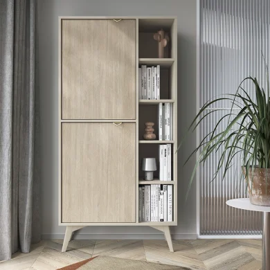 Credenza alta 80x160cm 2 ante beige rovere Myrta