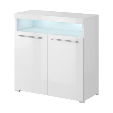 Credenza alta 91x92cm 2 ante bianco lucido Frisk