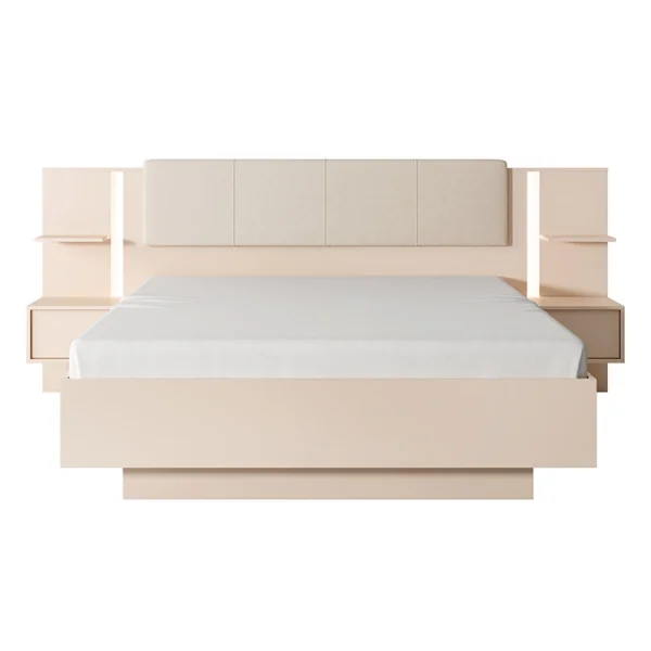 Letto matrimoniale 160x200cm contenitore con comodini beige Jolly