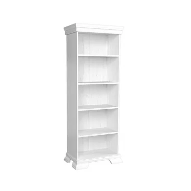 Libreria 68x193cm shabby 5 ripiani bianco frassinato Kelly