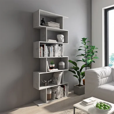 Libreria 80x191cm ufficio moderna grigio Carry