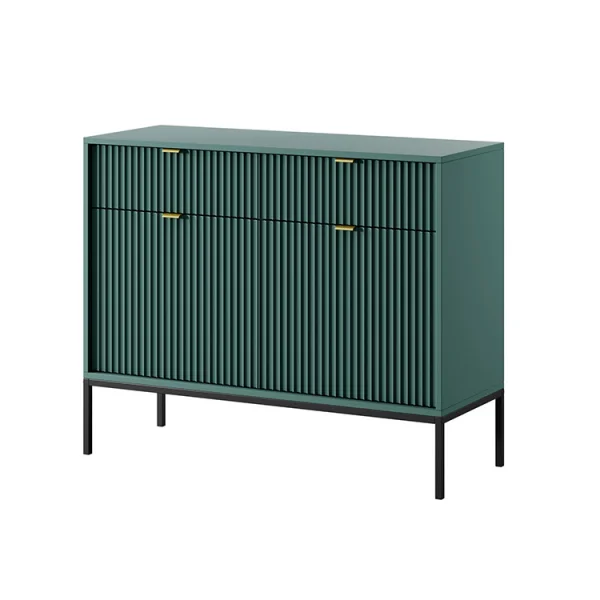 Madia 104x83cm 2 ante 2 cassetti moderna design verde Alisa