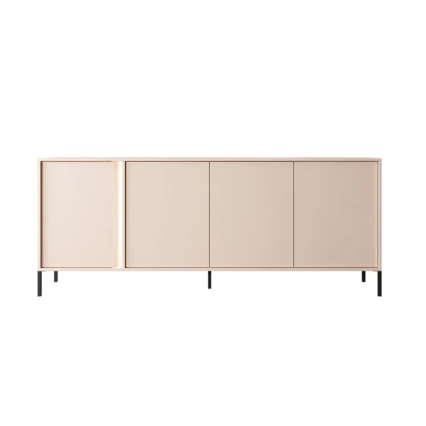 Madia moderna 203x81cm 4 ante beige Melly