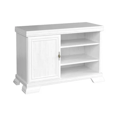 Mobile tv 108x77cm shabby 1 anta 3 scaffali bianco frassinato Kelly