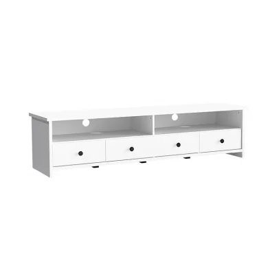 Mobile porta tv 168x42cm 4 cassetti bianco opaco Bonny