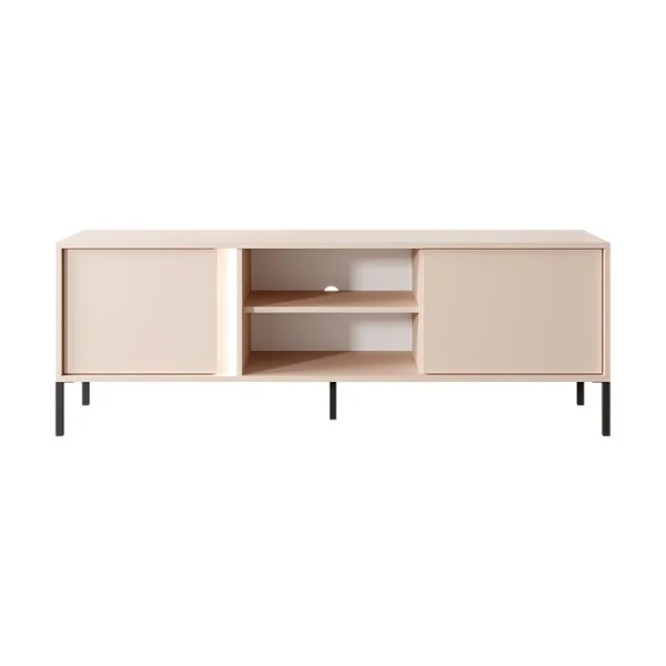 Mobile porta tv moderno 153x53cm 2 ante 2 vani beige Melly