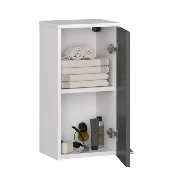 Pensile 30x60cm bagno sospeso 1 anta grigio bianco Woters