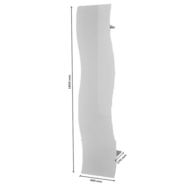 Appendiabiti da ingresso moderno 40x186cm bianco lucido Sea Gihome®