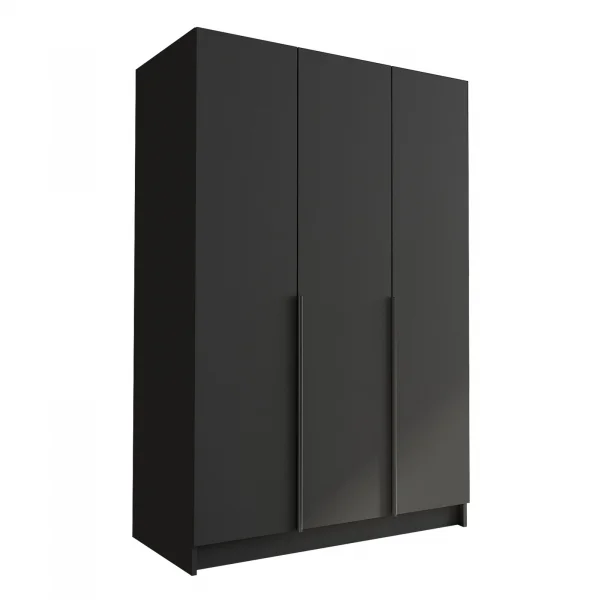 Armadio 150x215h cm 3 ante moderno nero Glammy 3