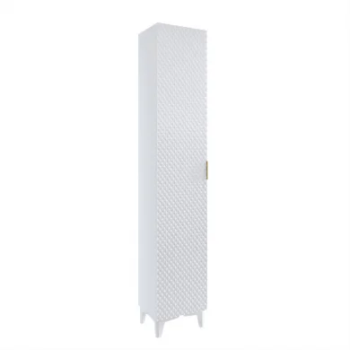 Colonna bagno 35x198cm a terra 1 anta bianco frontale decorato Konny