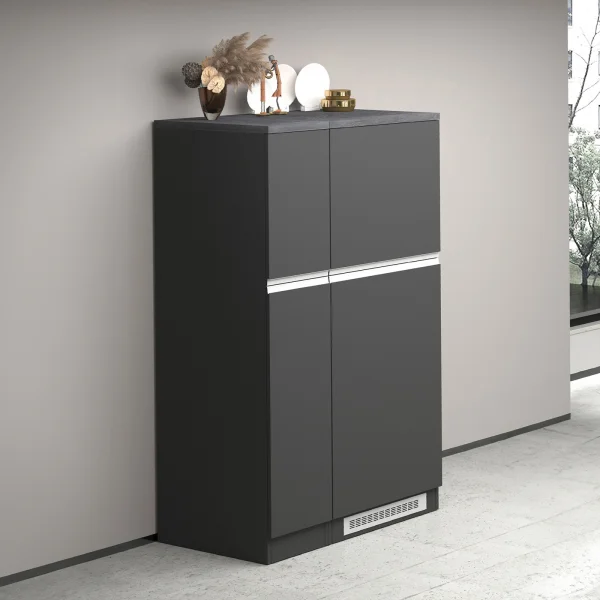 Colonna frigo dispensa cucina 90x165cm moderna antracite grigio pietra Gourmet