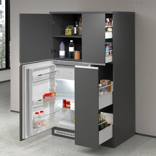 Colonna frigo dispensa cucina 90x165cm moderna antracite grigio pietra Gourmet