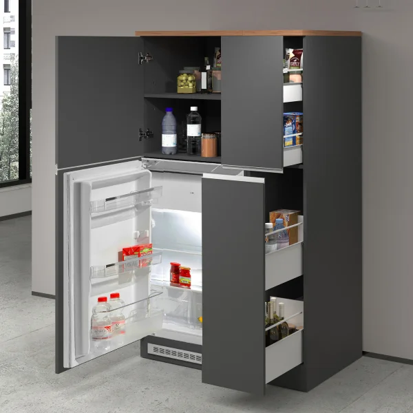 Colonna frigo dispensa cucina 90x165cm moderna antracite rovere Gourmet