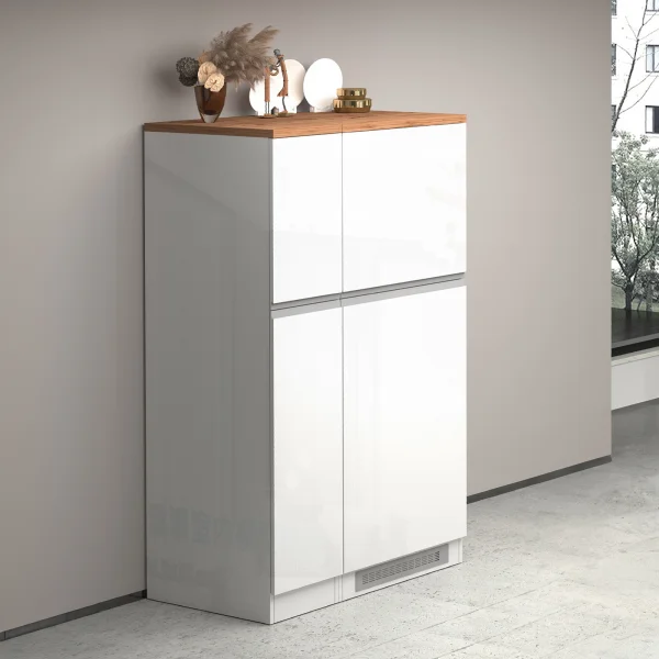 Colonna frigo dispensa cucina 90x165cm moderna bianco rovere Gourmet