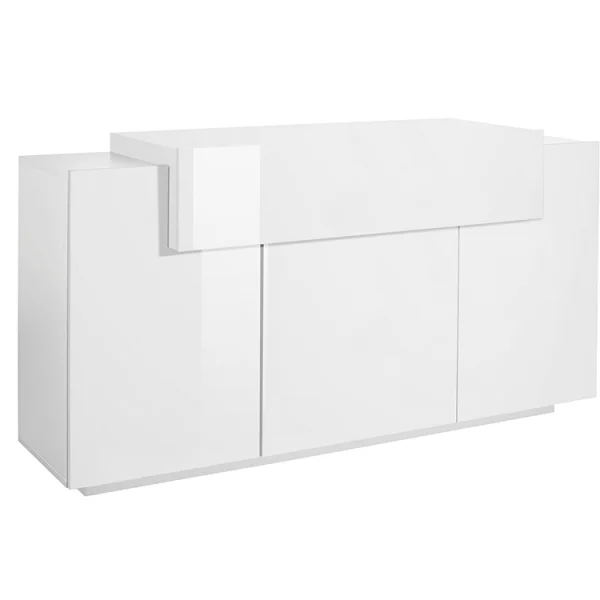 Credenza moderna 160x86cm 3 ante bianco lucido Milos Gihome®