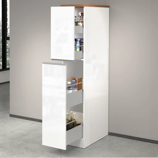 Dispensa cucina 30x165cm scorrevole bianco rovere Gourmet