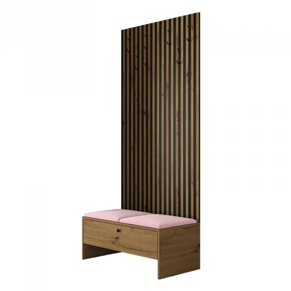 Mobile ingresso 85x206cm rovere rustico rosa Welly 2