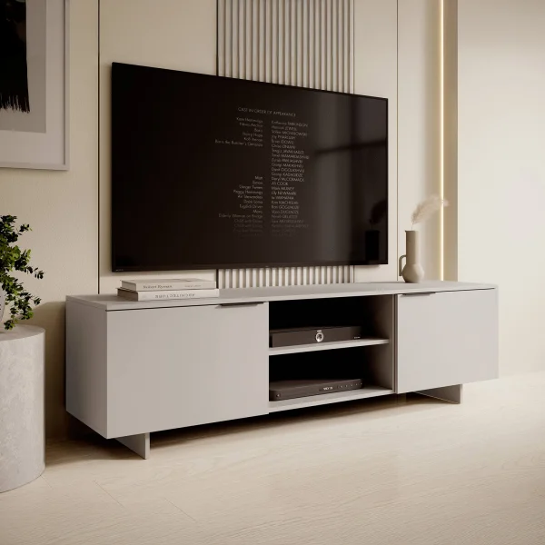 Mobile porta tv 180x55cm 2 ante grigio Stone