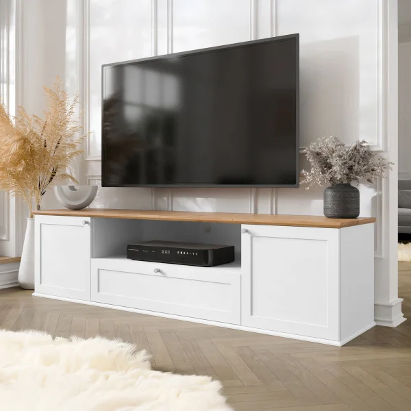 Mobile porta tv 182x48cm 2 ante bianco rovere Relaxio