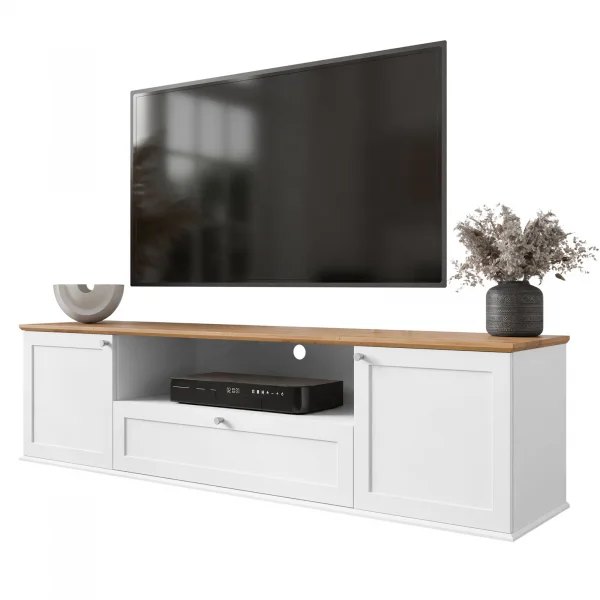 Mobile porta tv 182x48cm 2 ante bianco rovere Relaxio