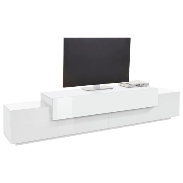 Mobile porta tv 240x52cm bianco lucido Milos Gihome®