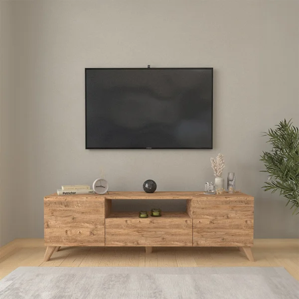 Mobile porta TV moderno 140x46cm rovere Baffin