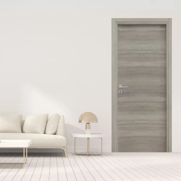 Porta battente reversibile per interni 90x210cm rovere grigio Niagara