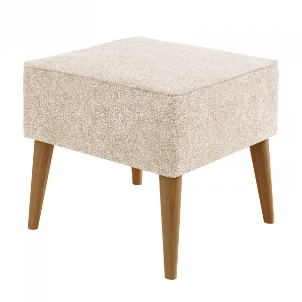 Pouf imbottito in tessuto quadrato 65x65cm beige Soffio