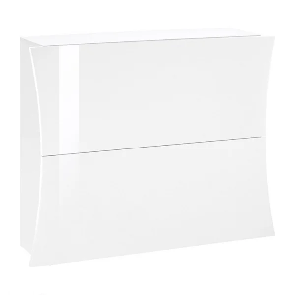 Scarpiera 100x82cm sospesa moderna 2 ante bianco lucido Neve