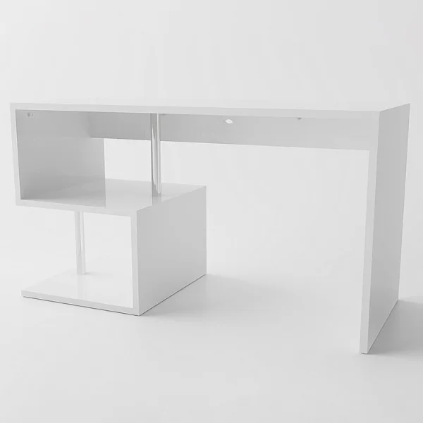 Scrivania ufficio 140x75cm bianco lucido ErgoDesk