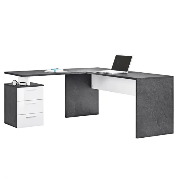 Scrivania ufficio angolare 180x160cm antracite OfficeScape