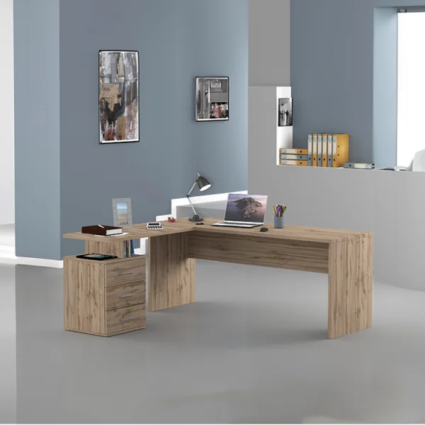 Scrivania ufficio angolare 180x160cm rovere OfficeScape